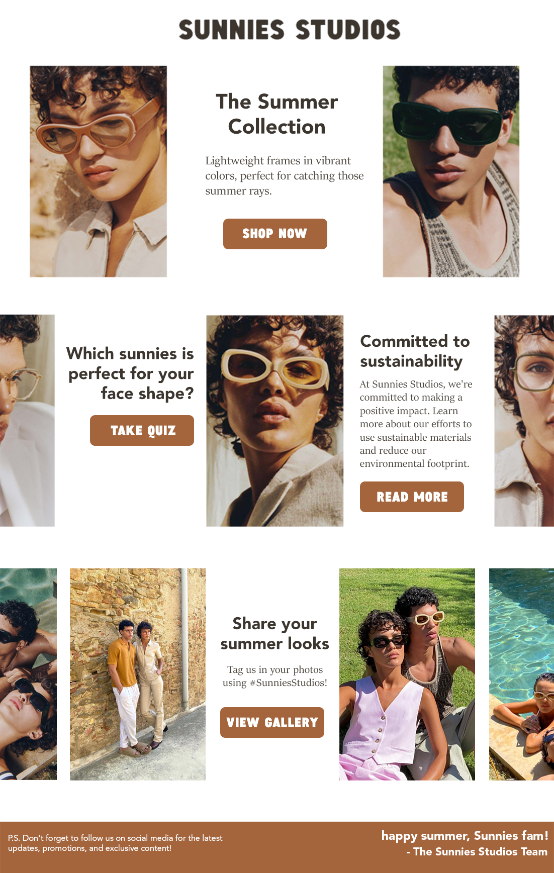 An email newsletter layout by Gillan Ropero